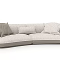 Light Gray Fabric Two Seater Sofa With Modern Design And Comfortable Cushions For Living Room