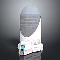 Modern White Tech Device With Transparent Dome And Control Panel Base