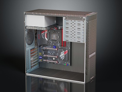 Modern mainframe chassis enclosure high-end chassis 3d model