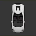 Sleek White Convertible Sports Car with Purple Interior and Modern Design