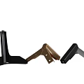 Various Shaped Heavy Duty Metal Furniture Support Brackets in Black Gold Silver