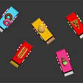 Modern Bus Cartoon Bus Toy Bus 3d model
