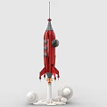 LEGO Toys Rocket Spacecraft Air Rocket Launch Cosmic Space Sky 3d model