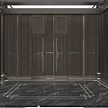 Elegant Hotel Corridor Interior With Wooden Doors Marble Flooring And Decorative Windows