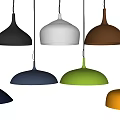 Modern Pendant Lights With Bell Shaped Design In Multiple Color Options 3d model