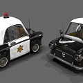 Colorful Functional Utility Vehicle Models in Various Colors with Police Lights Collection