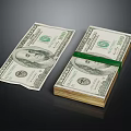 Decorative Ornament Set Featuring Realistic Dollar Bill Design For Home Display Decoration