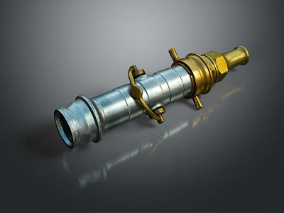 Pipe water pipe fire extinguisher water belt valve iron pipe fitting flange tee joint pipe 3d model