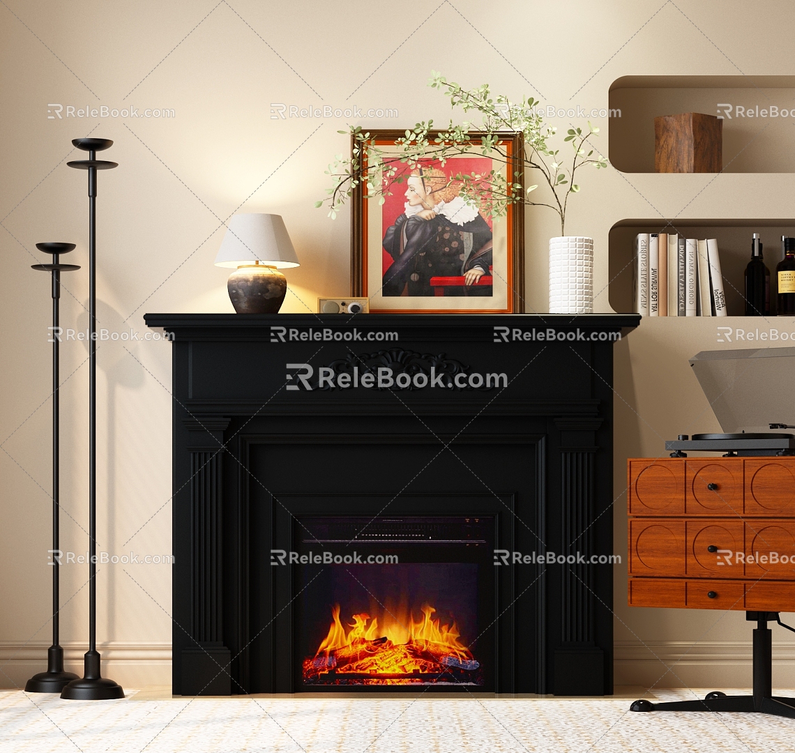 Modern French Fireplace French Vintage Fireplace Fireplace 3d model