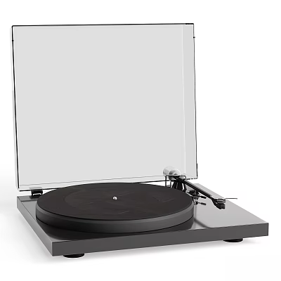 Modern Headphone Audio System With Sleek Vinyl Turntable And High Quality Sound 3d model