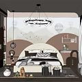Cozy Kids Room Interior Design With Bed Pillows Chandelier Wall Art Toy Storage And Soft Rug