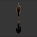 Traditional Curved Blade Weapon With Wrapped Handle And Metal Decorative Parts