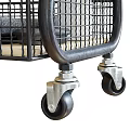 Two Tier Bathroom Storage Cart with Wire Baskets and Wheels for Toiletries and Towels