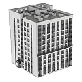Modern High Rise Residential Building Exterior With Glass Windows And Facade Design