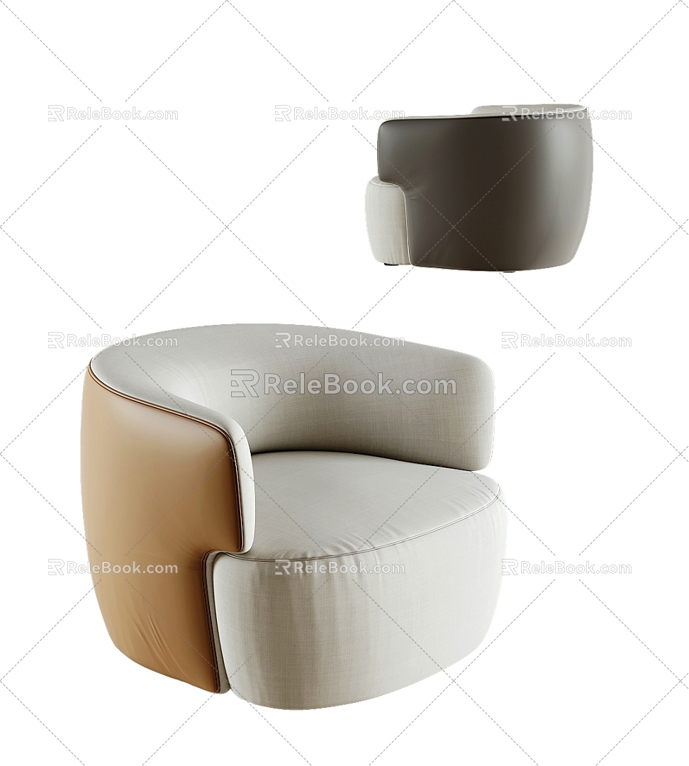 Single Casual Sofa 3d model