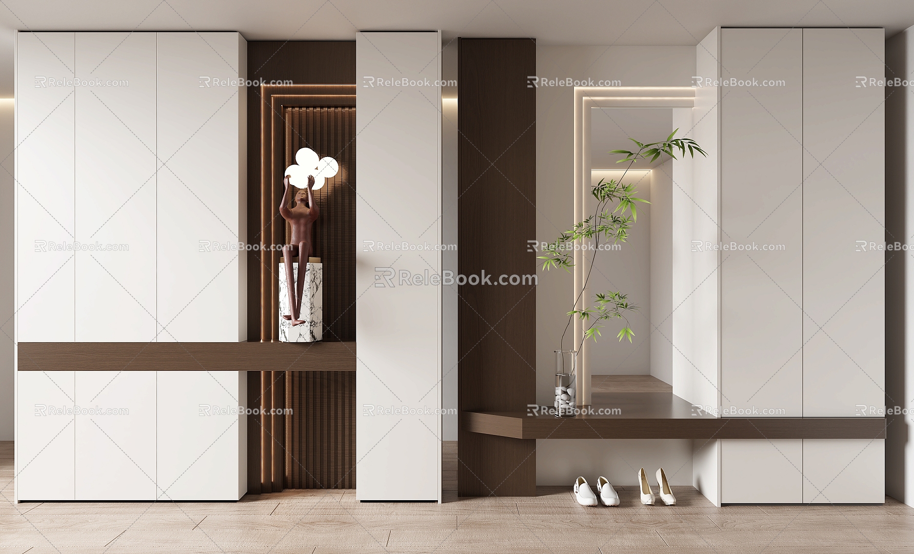 Entrance Shoe Cabinet Shoe Cabinet Decorative Cabinet Entrance Partition model