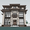 Modern Single-Family Villa Country House Homestay Villa Country Villa 3d model