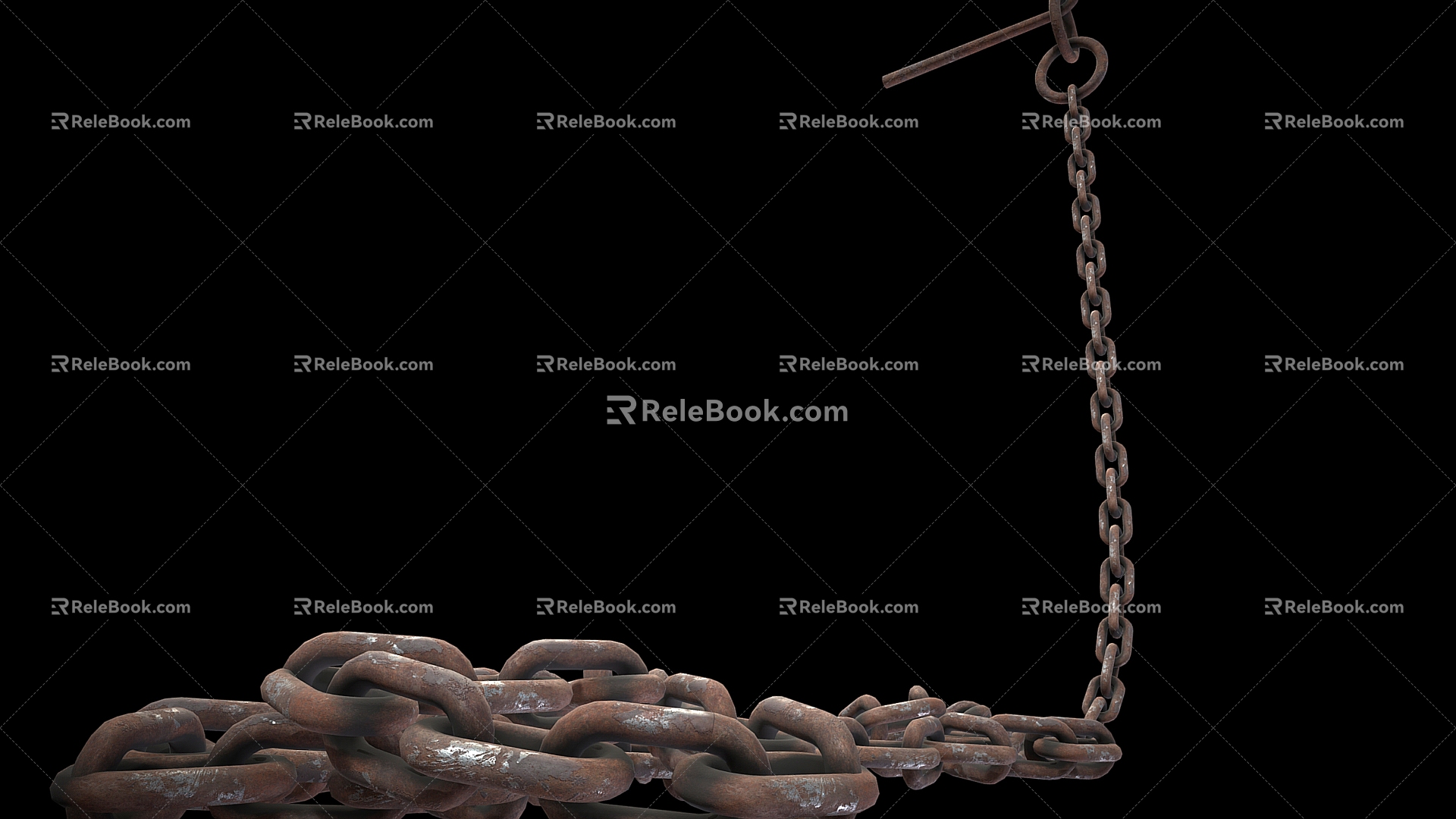 Iron chain chain chain iron lock chain 3d model