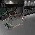 Modern Minimalist Fashion Clothing Store Interior Design With Neat Clothes Display Racks And Bright Reception Counter