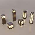 Outdoor Solar Lights With Various Modern Metal Designs For Garden Pathway Lighting
