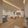 Relaxing Beauty Hair Salon Interior With Comfortable Treatment Chairs And Wooden Flooring