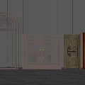 Various Styles Of Swing Doors With Metal Frames Wooden Panels And Decorative Patterns