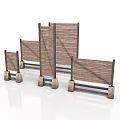 Wooden Panel Dividers With Metal Brackets In Various Sizes For Decoration