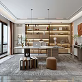 Modern study 3d model