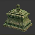 Ancient Bronze Carved Decorative Box With Intricate Patterns Raised Ornament And Ornate Base