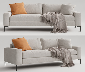 Modern double sofa 3d model