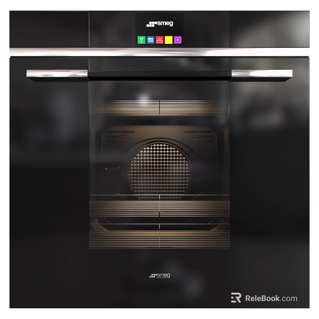 Modern Joyoung Kitchen Oven With Digital Control Panel And Transparent Door 3d model 