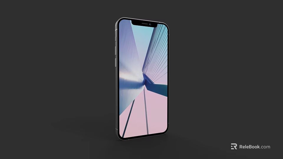 Sleek Modern Smartphone With Large Full Screen Display And Colorful Design 3d model 