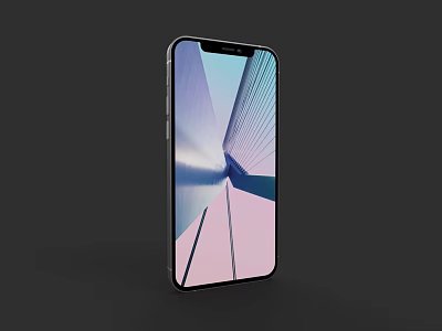Sleek Modern Smartphone With Large Full Screen Display And Colorful Design 3d model