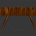 Rustic Natural Wooden Coffee Table With Sturdy Legs And Functional Drawers