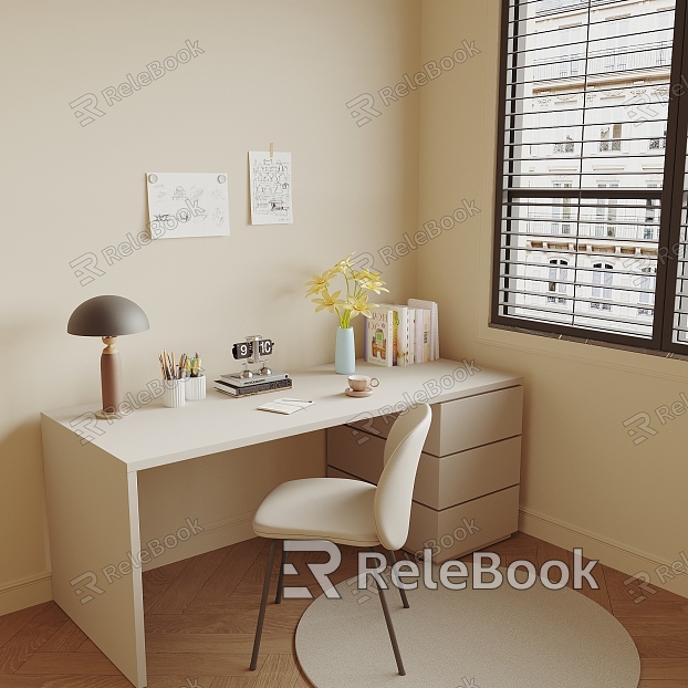 Modern Desk Chair Writing Desk model