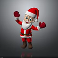 3D Rendered Cheerful Santa Claus Waving With Red Outfit And Santa Hat