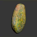 Ripe Spotted Papaya With Yellow Green Skin On Black Background And Reflection
