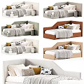 Stylish Kids Bed With Soft Pillows Cozy Blanket And Multiple Color Options