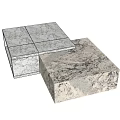 Modern Square Marble Coffee Tables In Nested Design For Living Room
