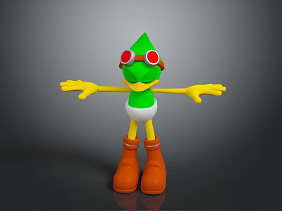 Cartoon style battle swift and violent bird cartoon image bird speed battle adventure flying animal creature game character animation magical bird 3d model