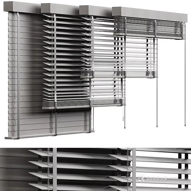 Modern Blinds Structural Design Exhibition 3d model 