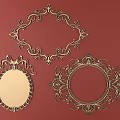 European-style Metal Carved European Pattern Hollow Carved Pattern 3d model