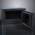 Gray Metal Computer Case With Open Door Showing Internal Space On Smooth Surface