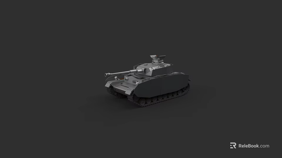 Military Weapon 3D Model Tank With Detailed Structure And Track Design 3d model 