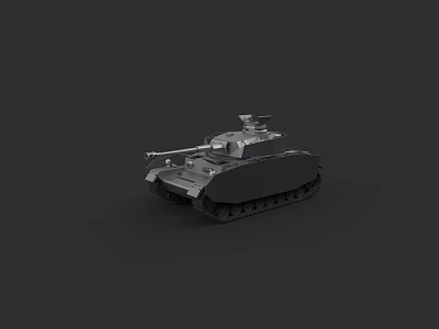 Military Weapon 3D Model Tank With Detailed Structure And Track Design 3d model