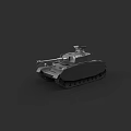 Military Weapon 3D Model Tank With Detailed Structure And Track Design