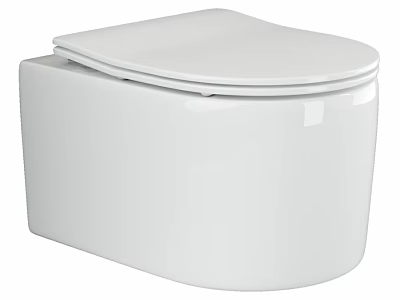 Modern White Ceramic Toilet With Sleek Design And Smooth Surface 3d model