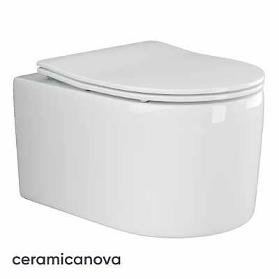 Modern White Ceramic Toilet With Sleek Design And Smooth Surface 3d model