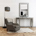 American Single Sofa 3d model