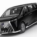 Black MPV Car With Vertical Front Grille Alloy Wheels And Leather Interior Seats